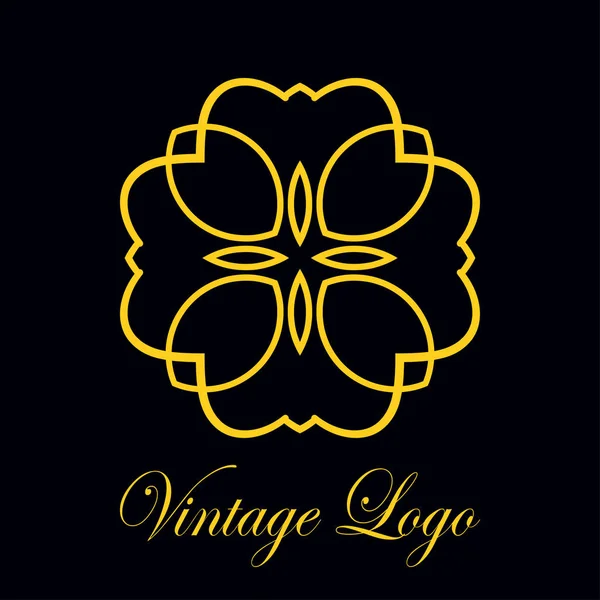 Vintage díszes logó — Stock Vector