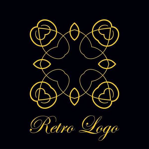 Logotipo adornado vintage — Vector de stock