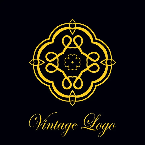 Vintage logo ornato — Vettoriale Stock