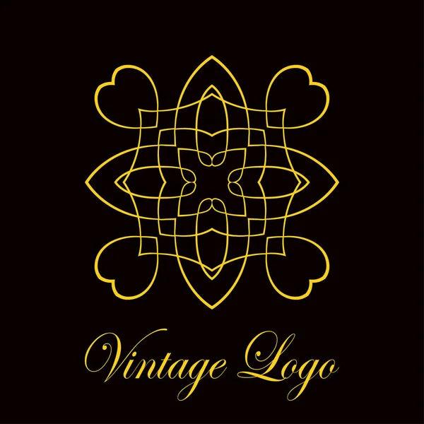 Vintage díszes logó — Stock Vector