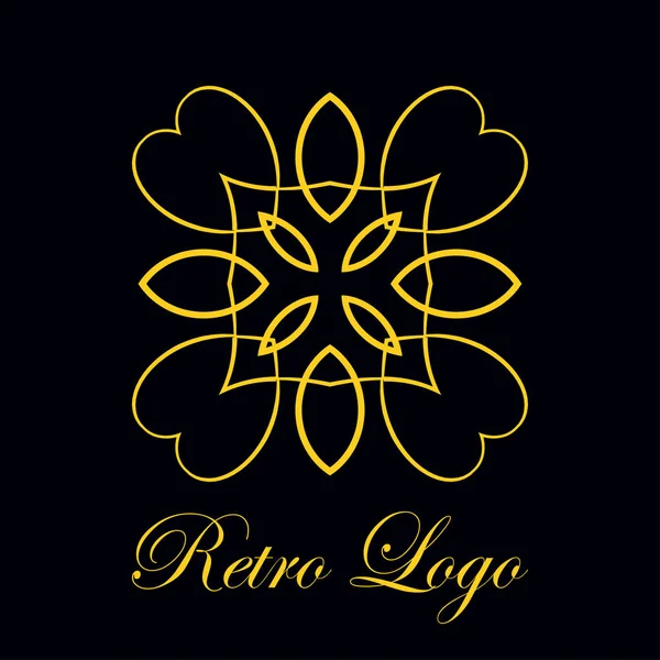 Vintage logotipo ornamentado — Vetor de Stock