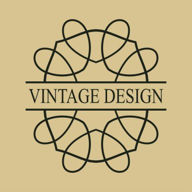 Vintage süslü logosu