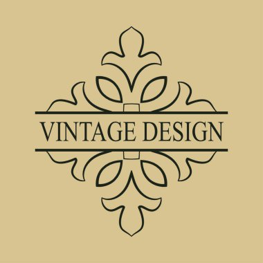 Vintage süslü logosu