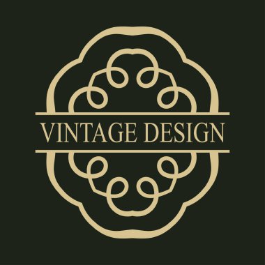 Vintage süslü logosu