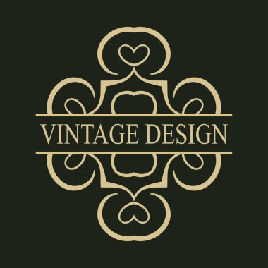 Vintage süslü logosu