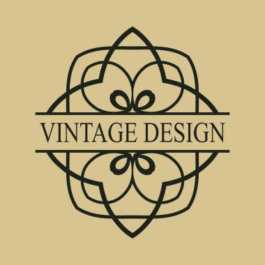 Vintage süslü logosu