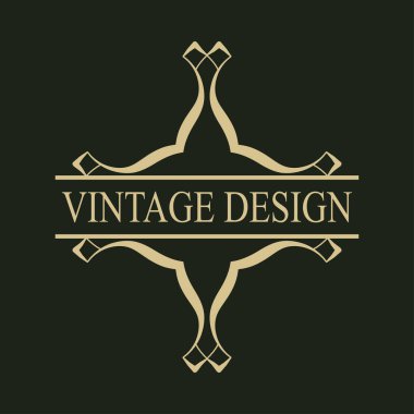 Vintage süslü logosu