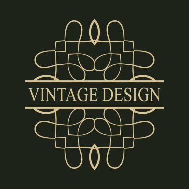 Vintage süslü logosu