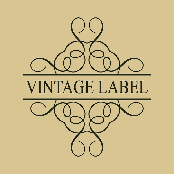 Vintage koristeellinen logo — vektorikuva