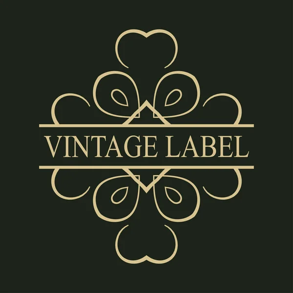 Logotipo adornado vintage — Vector de stock