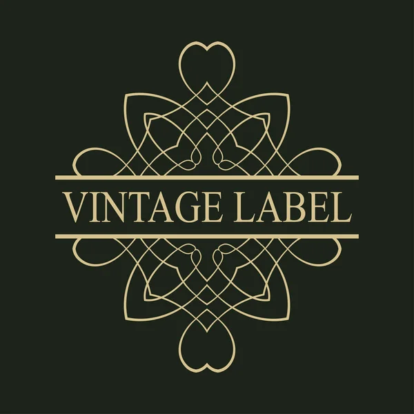 Vintage ornate logo — Stock Vector