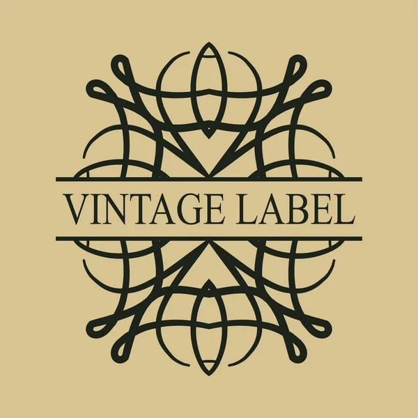 Vintage díszes logó — Stock Vector