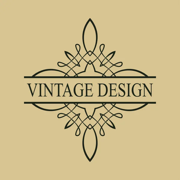 Vintage logo orné — Image vectorielle