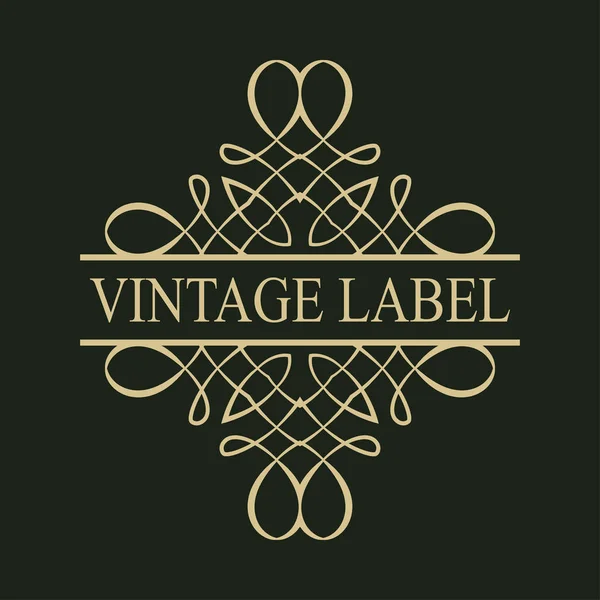Vintage sierlijke logo — Stockvector