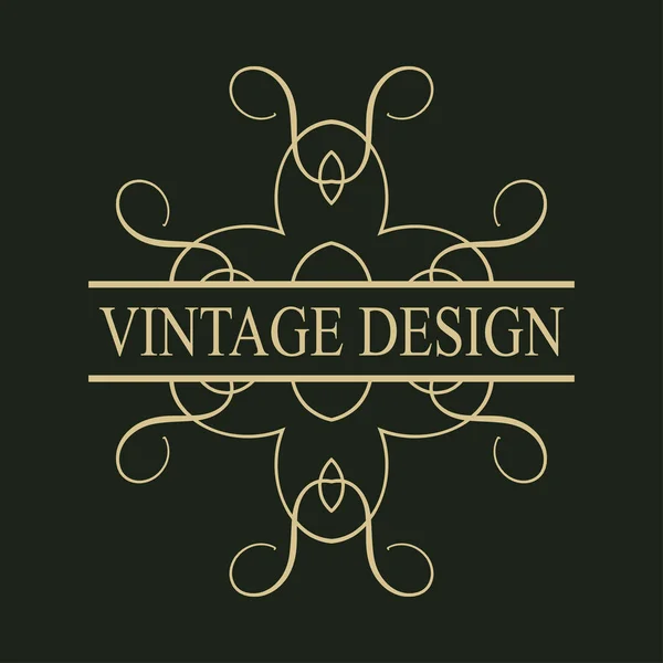 Vintage ornate logo — Stock Vector