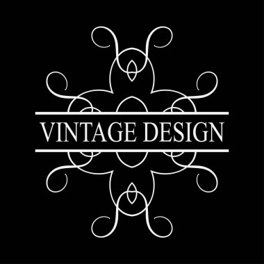 Vintage süslü logosu
