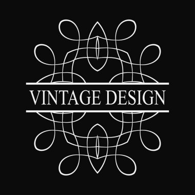 Vintage süslü logosu