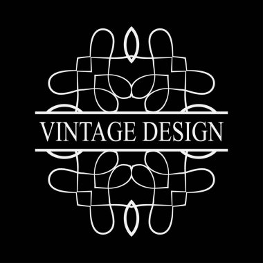 Vintage süslü logosu