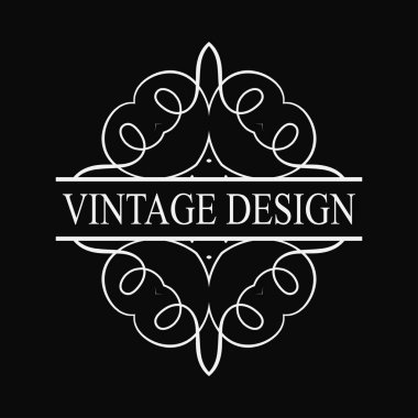 Vintage süslü logosu
