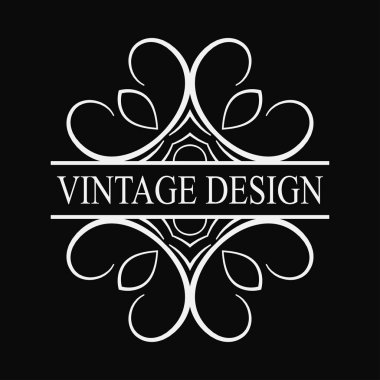 Vintage süslü logosu