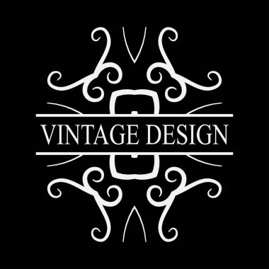 Vintage süslü logosu