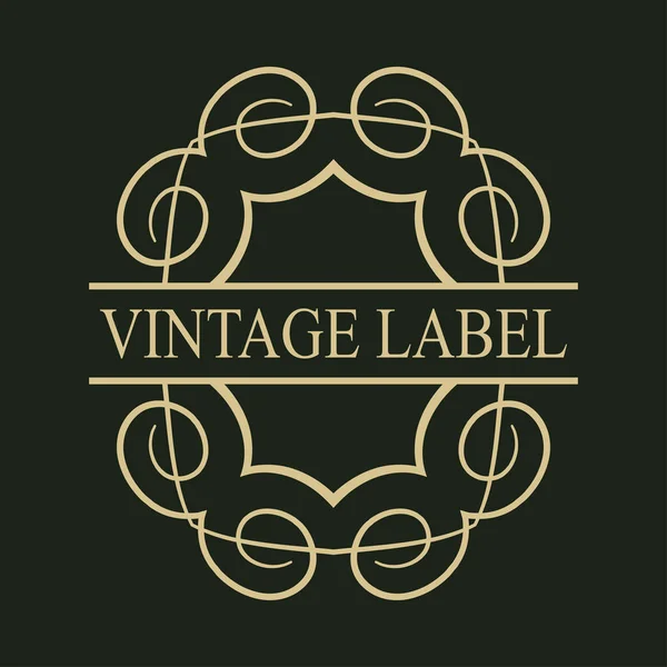 Vintage ornate logo — Stock Vector