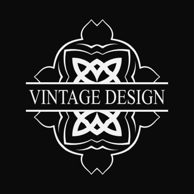 Vintage süslü logosu