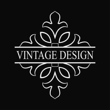 Vintage süslü logosu