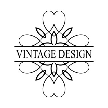 Vintage süslü logosu