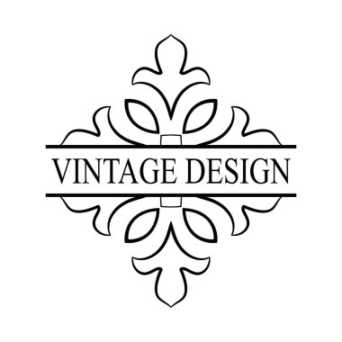 Vintage süslü logosu