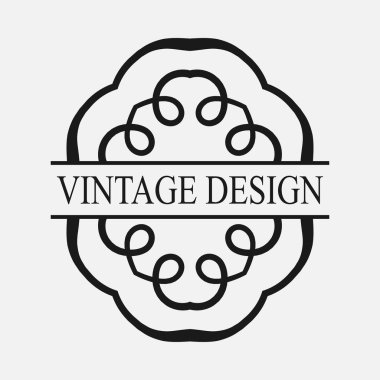 Vintage süslü logosu