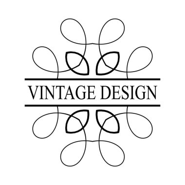 Vintage süslü logosu