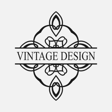 Vintage süslü logosu