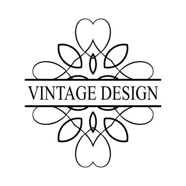 Vintage süslü logosu