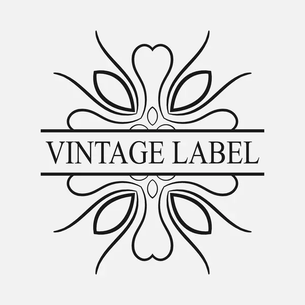 Logotipo adornado vintage — Vector de stock