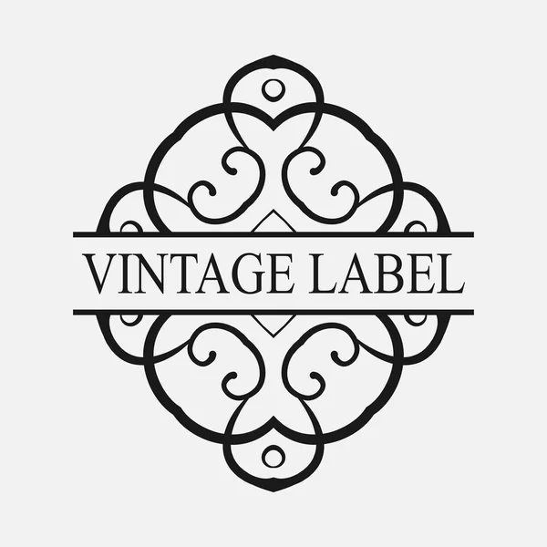 Vintage kwiecisty logo — Wektor stockowy