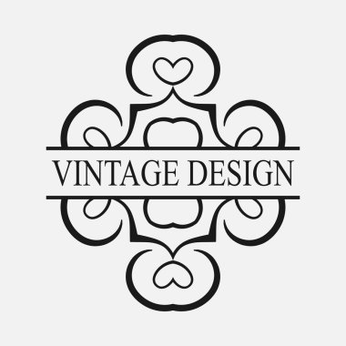 Vintage süslü logosu