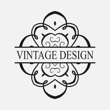 Vintage süslü logosu