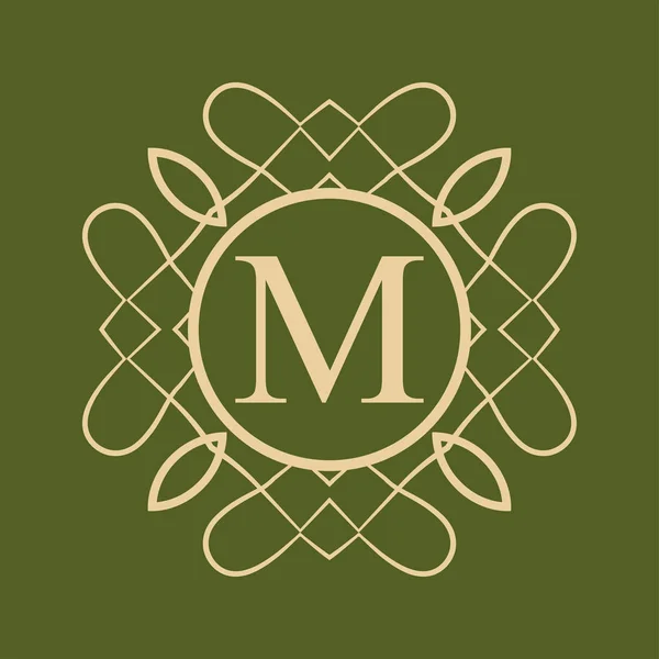 Monogramme ornemental vintage — Image vectorielle