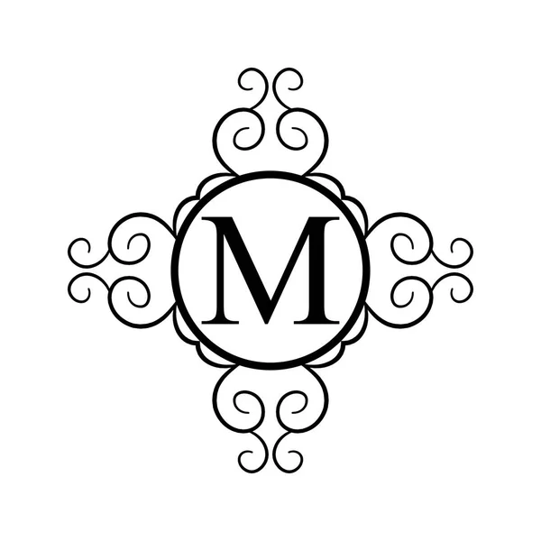 Monograma ornamental vintage — Vetor de Stock