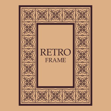 Vintage dekoratif çerçeve