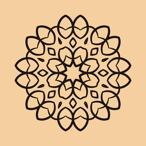 Ronde ornament patroon — Stockvector