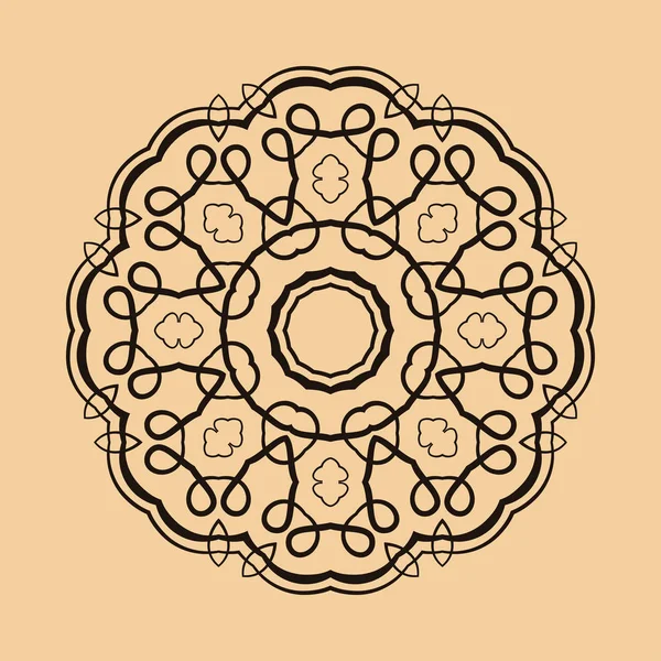 Ronde ornament patroon — Stockvector