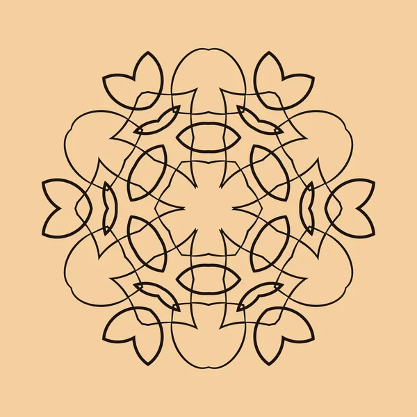 Patrón de ornamento redondo — Vector de stock