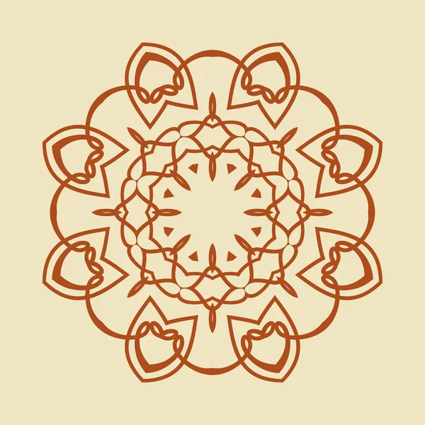 Ronde ornament patroon — Stockvector