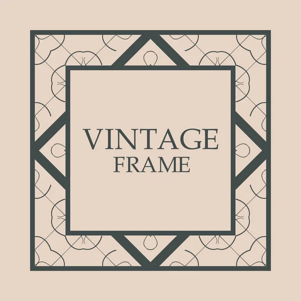 Quadro ornamental retro — Vetor de Stock