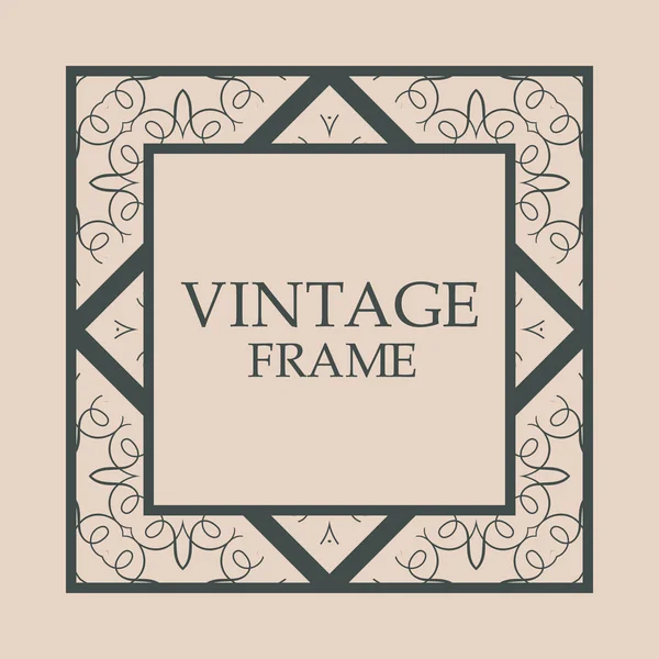 Retro ornamental frame — Stock Vector