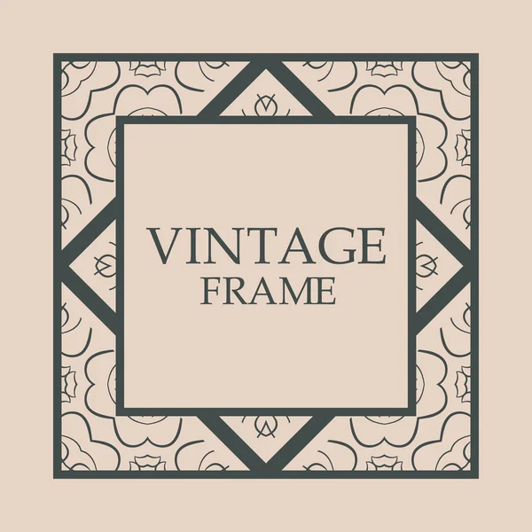 Retro ornamental frame — Stock Vector