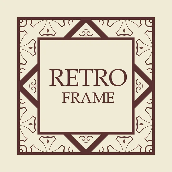 Marco ornamental retro — Vector de stock