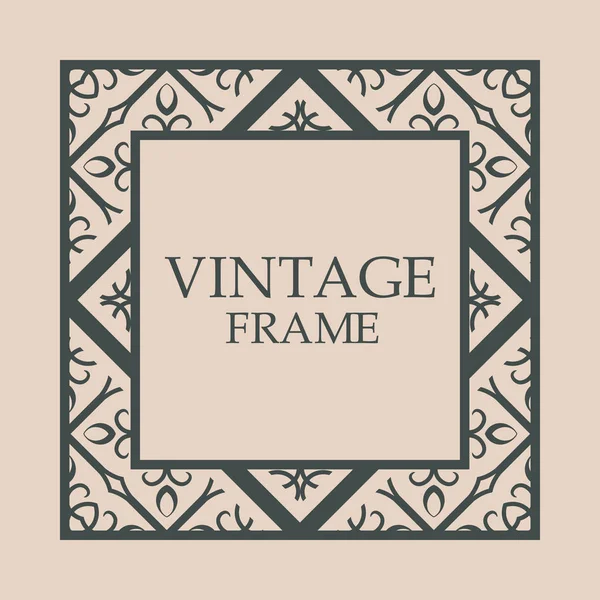 Quadro ornamental retro — Vetor de Stock